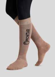 Montar Bamboe sokken met logo - Dusty Rose