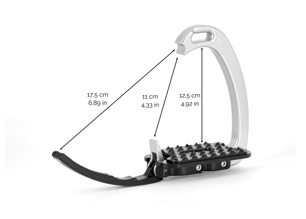 Veiligheidsbeugels Tech Stirrups Venice Sloped Evo zwart