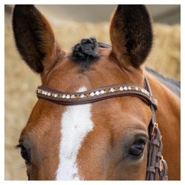 Harry horse hoofdstel Soft Bombastic Crystals bruin Full