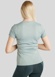 Montar MoHannah SS T-shirt met pied-de-poule logo op de voorkant Turin