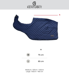 Kentucky uitrijdeken all weaver navy 160 gram large