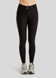 Montar MoLila rijbroek w. Champagne Crystals and Crystals Tape - Fullgrip zwart