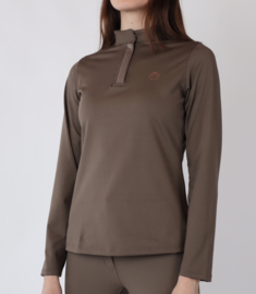 Montar Briella mud long sleeve with rosegold crystals