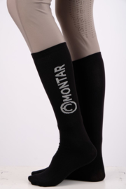 Montar Long Nylon Socks - 3 Pairs, Black