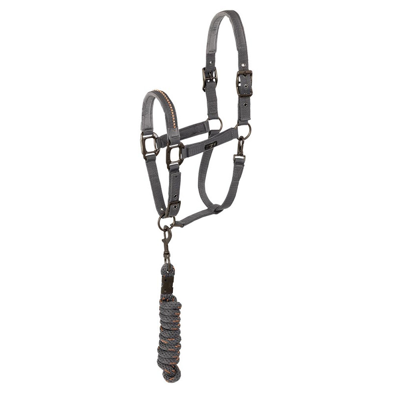 Anky halster en touw stones steel grey Full