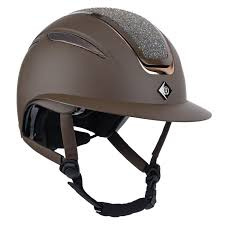 Riding helmet IRHOlania Deluxe big visor bruin