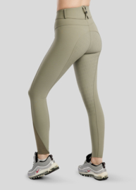 Montar rijbroek Gaia Caviar zwart Dusty Green