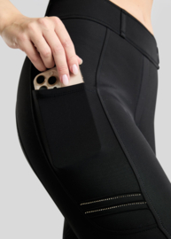 Montar Pull wilma on met plooien en gouden kwartskristallen - Fullgrip, zwart