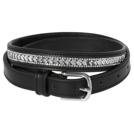 Harry horse Riem Leder Sparkling Arrow Zwart-Zilver