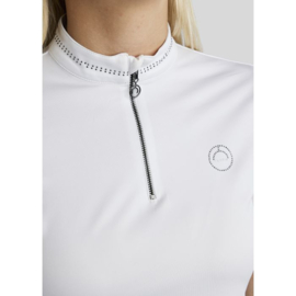 Montar MoBlair trainingshirt with Dark Grey Crystals wit