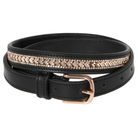 Harry horse Riem Leder Sparkling Arrow Zwart-Rosegold