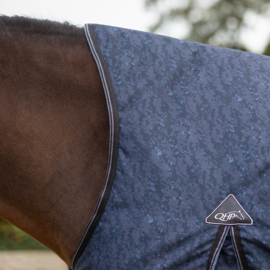 Qhp regendeken 1200D turnout collection halve hals 150gr cloud dancer