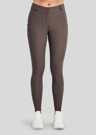 Montar rijbroek MoVeronica met gouden kwarts kaviaarband en kristallen - Fullgrip, Black Peony