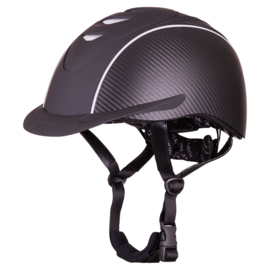 BR rijhelm Viper Patron Carbon VG1  zwart 52/56 kleine fout helm