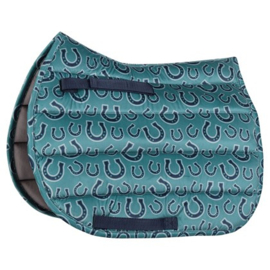 Harry horse zadeldek alloverprint STOUT! Teal shetland