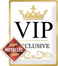 VIP Exclusive Metalen wandbord in reliëf 30 x 40 cm .