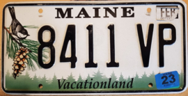 Maine. Originele license plate .