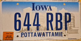 Iowa  Originele license plate .