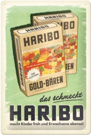 Haribo Packung.. Das Schmeckt.  Metalen wandbord in reliëf 20 x 30 cm.