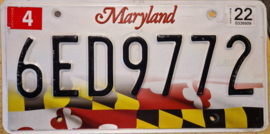 Maryland Originele license plate  .
