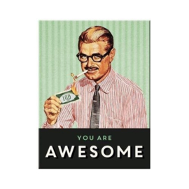 You Are Awesome. Koelkastmagneet 8 cm x 6 cm.