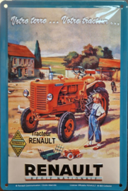 Renault Regie Nationale. Metalen wandbord in reliëf 20 x 30 cm.