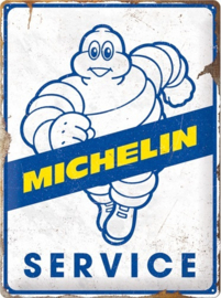 Michelin Service.  Metalen wandplaat in reliëf 40 x 30 cm.