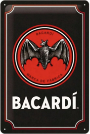 Bacardi Black Logo.  Metalen wandbord in reliëf 40 x 60 cm.