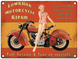 Lowrider Motorcycle Repair.   Metalen wandbord 30 x 40 cm