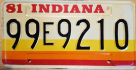 Indiana Originele license plate Indiana (kentekenplaat).