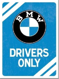 BMW Drivers Only. Koelkastmagneet 8 cm x 6 cm.