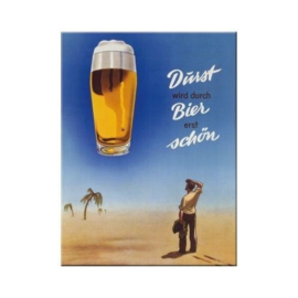 Bier Durst*** Koelkastmagneet 8 cm x 6 cm.