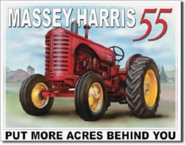 Massey-Harris 55  Metalen wandbord 31,5 x 40,5 cm.