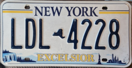 New York Originele license plate .
