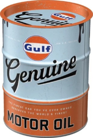 Gulf Genuine Motor Oil. Money Box Oil Barrel .