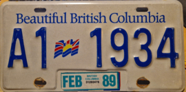 British Columbia Originele Canadese license plate 2 (Kentekenplaat).