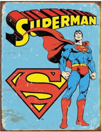 Superman Retro .  Metalen wandbord 31,5 x 40,5 cm.