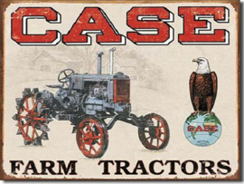 Case Tractor Metalen wandbord 31,5 x 40,5 cm.