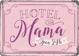 Hotel Mama Metalen Postcard 10  x 14 cm.