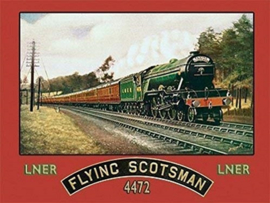 Flying Scotsman. Metalen wandbord 30 x 40 cm.