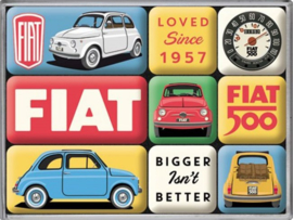 Fiat 500 - Loved Since 1957​. Koelkastmagneten set a 9 st.