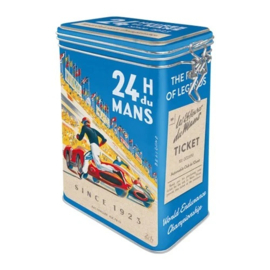 24h Le Mans Racing Poster Blue.  Bewaarblik met clipsluiting.