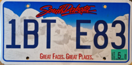 South Dakota. Originele license plate   (Great Faces Great Places)