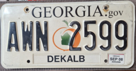 Georgia  Originele license plate .