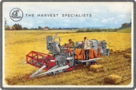 Claas The Harvest Specialists. Metalen wandbord in reliëf 20 x 30 cm.