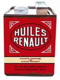 Huiles Renault .  Spaarpot in oliekan uitvoering.