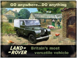 LandRover in green Metalen wandbord 30 x 40 cm