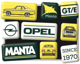 Opel Manta. Koelkastmagneten set a 9 st.