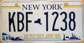 New York Originele license plate .