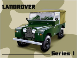 Landrover Series 1.  Metalen wandbord 30 x 40 cm.